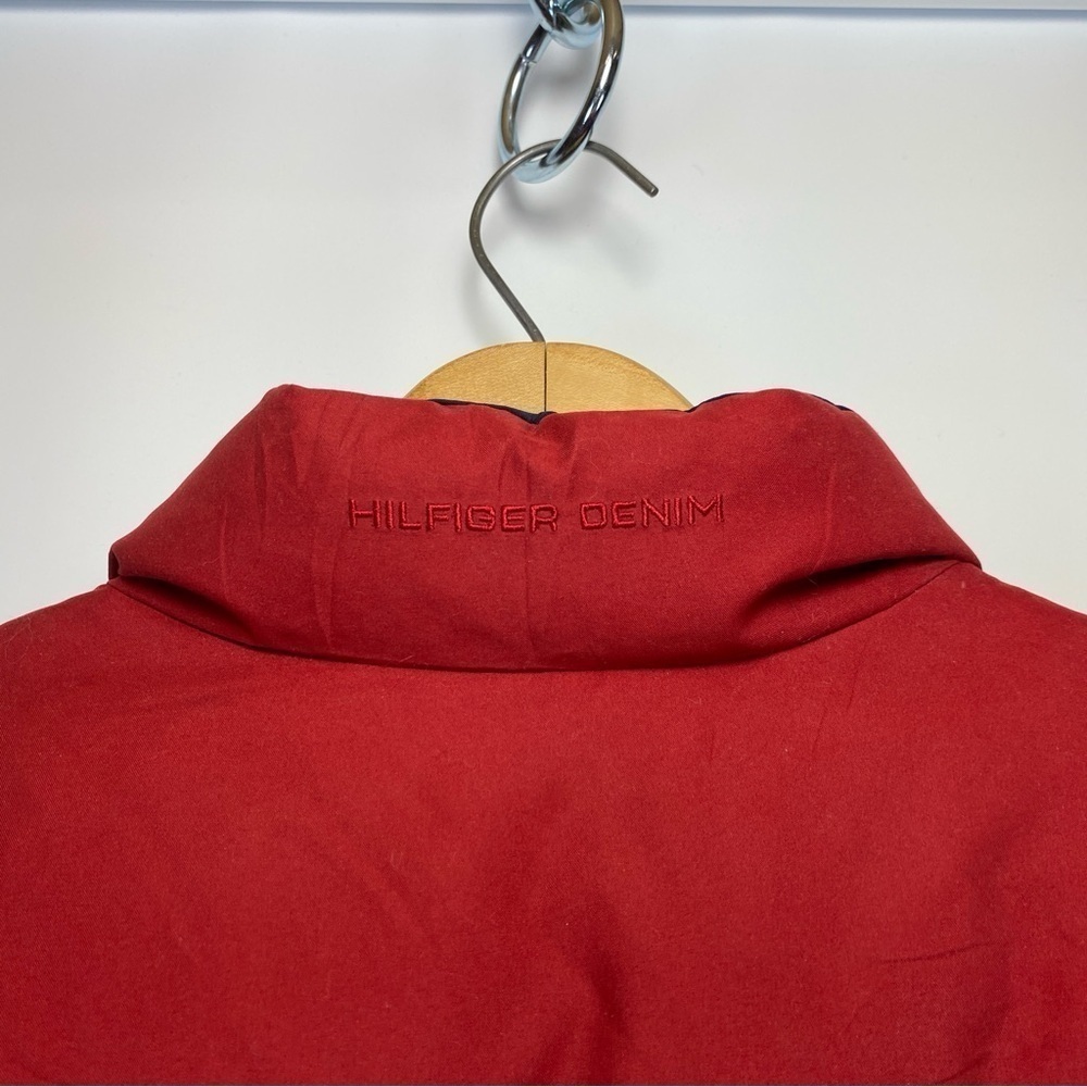 Men's Vintage Tommy Hilfiger Down Red Label Premium Red Puffer Vest Vtg Large - Picture 13 of 15